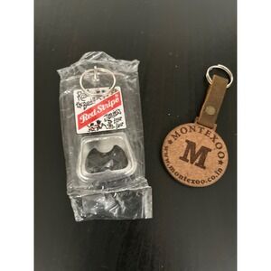 Keychain Bottle Opener Red Stripe Beer Jamaica Lager Montexoo Leather Key Ring